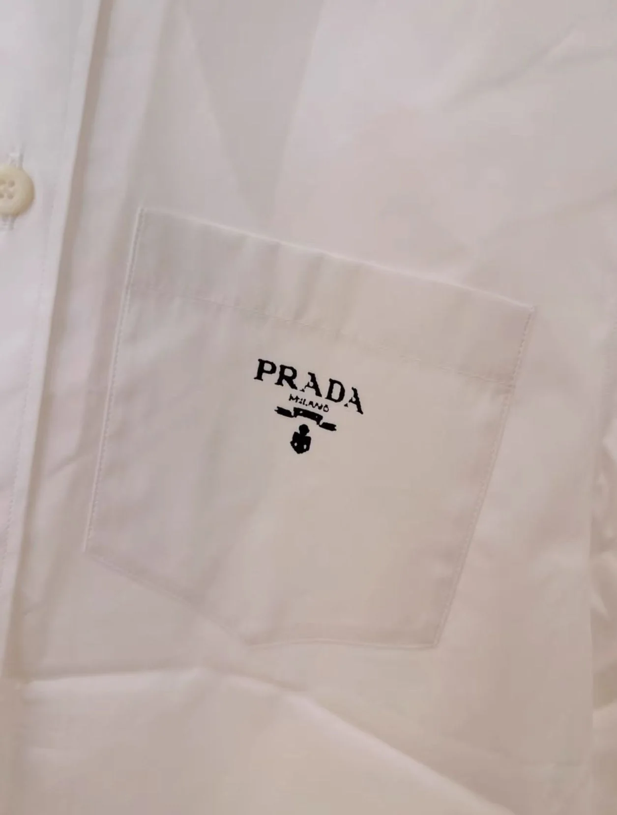 Prada logo-print poplin shirt - Image 3