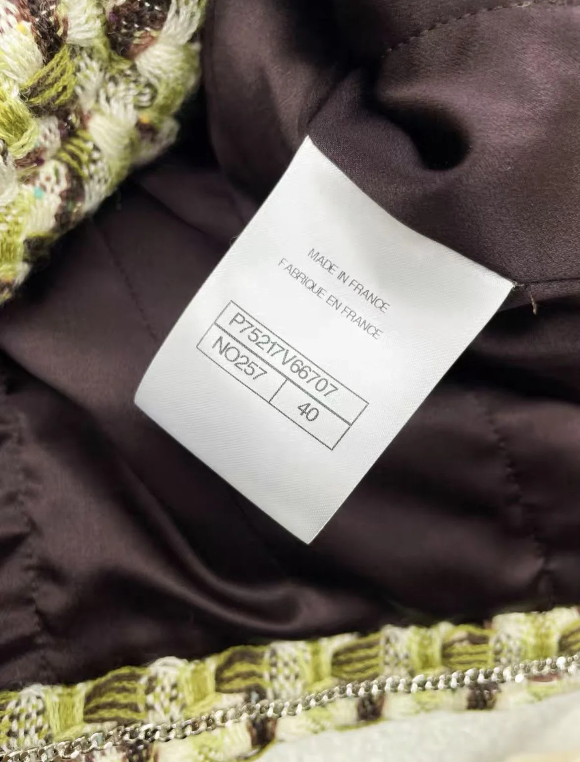 Chanel 23 cruise green tweed jacket - Image 3