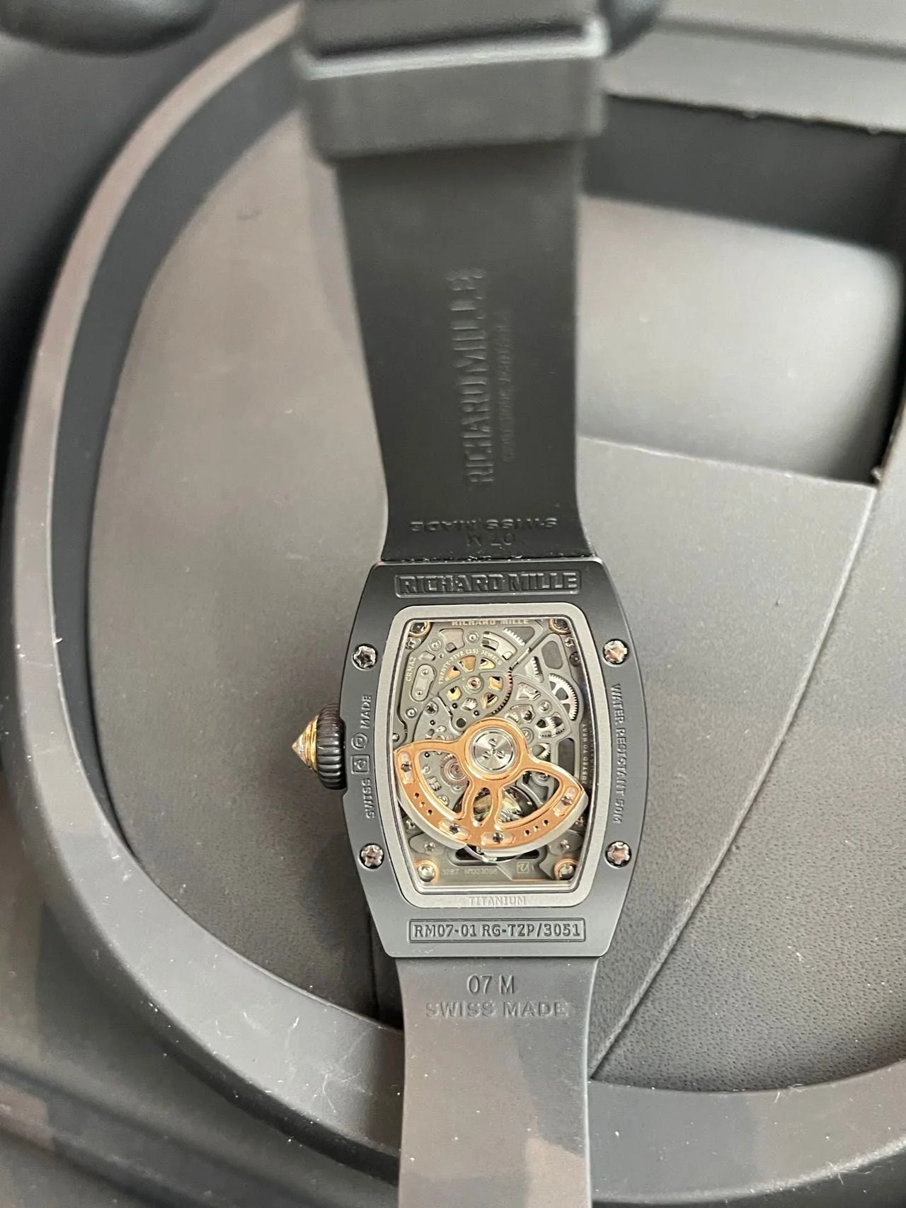 Richard Mille RM 07-01 Black Ceramic Black Lips Diamond Bezel - Image 4